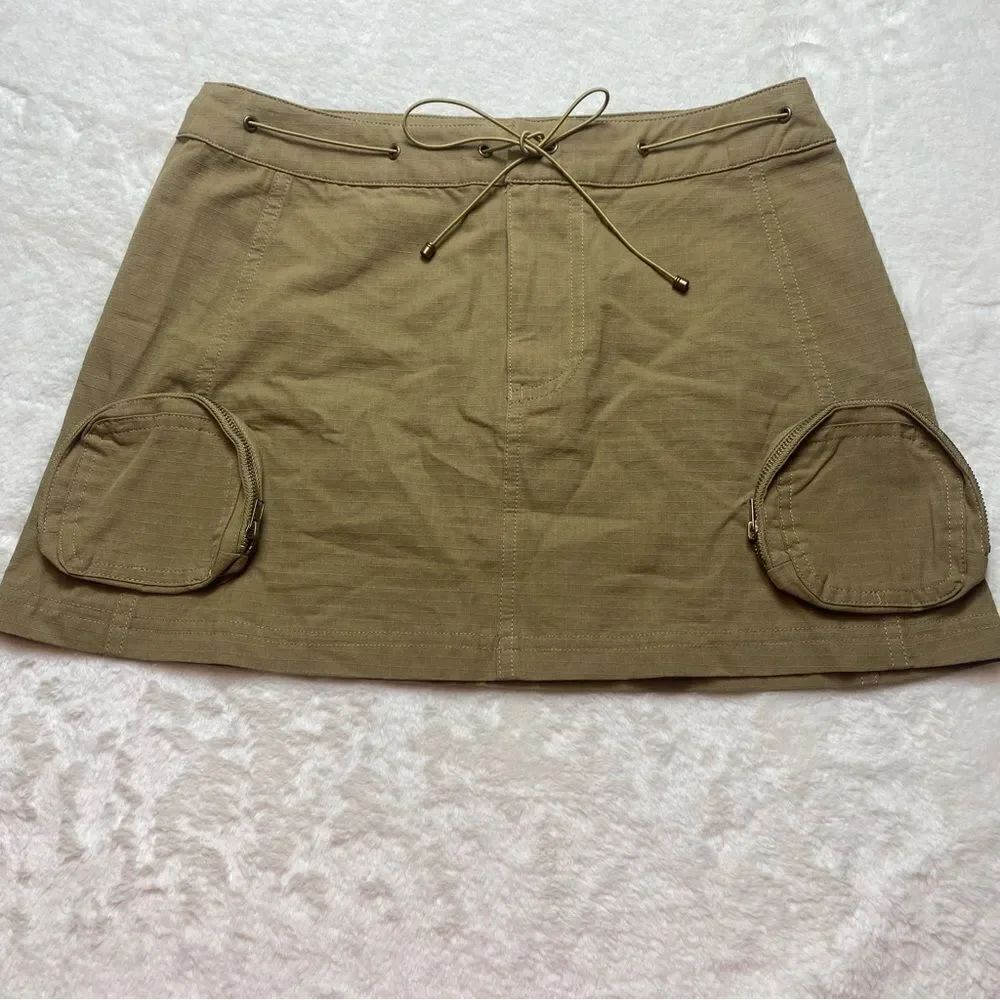 Princess Polly New With Tags Rolleston Cargo Mini Skirt Color Camel Size 6